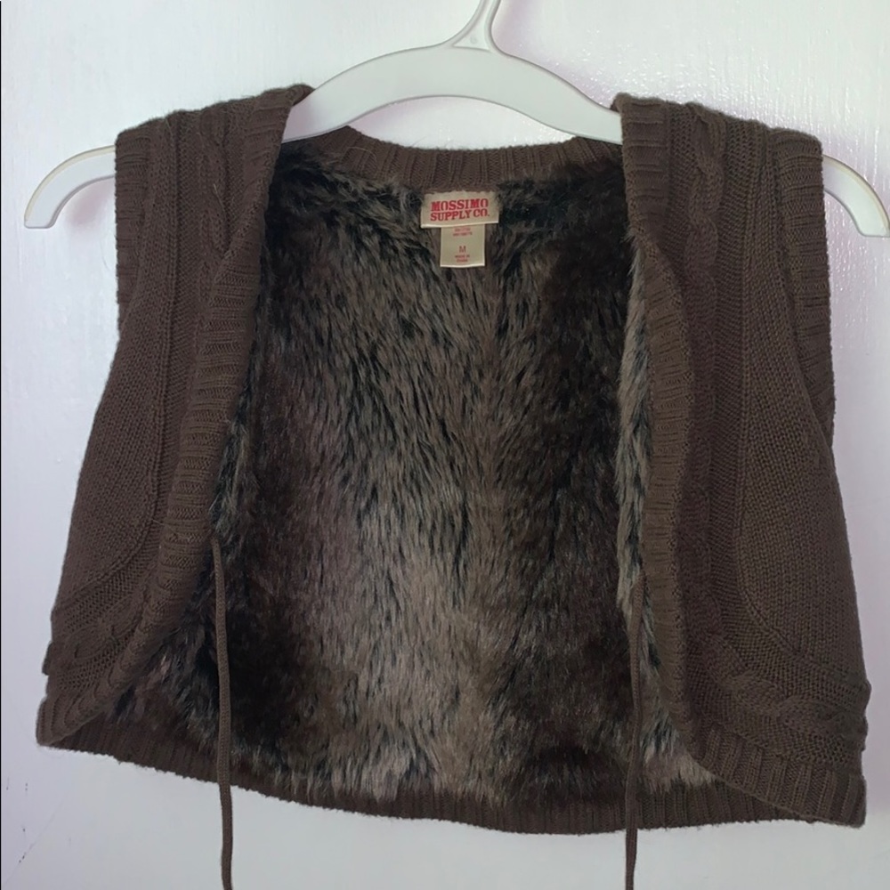 Mossimo Supply Co. Furry Coverup Vest Jacket
